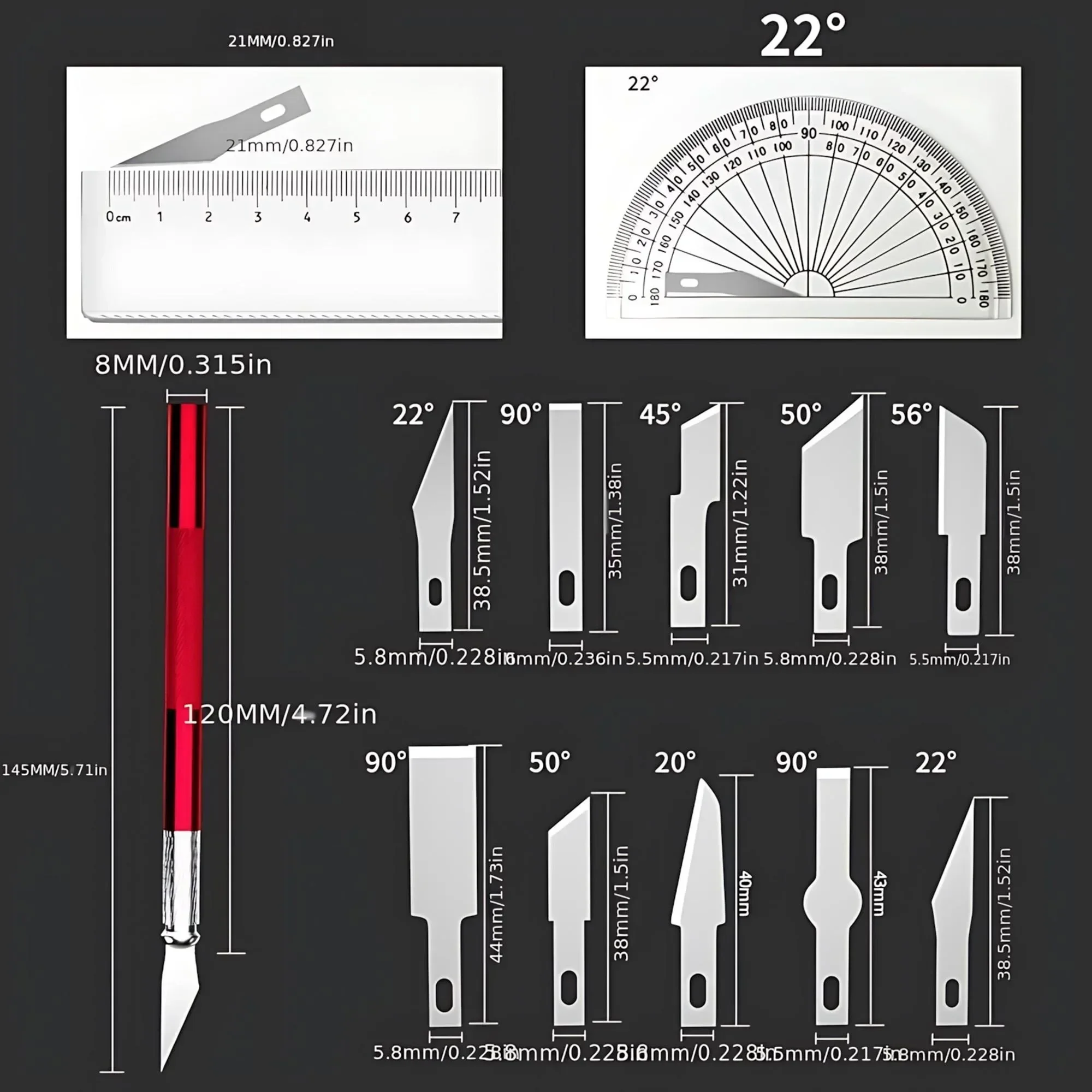 13Pcs Handmade DIY Student Paper Cutting Carving Knife Set Rubber Stamp Tool