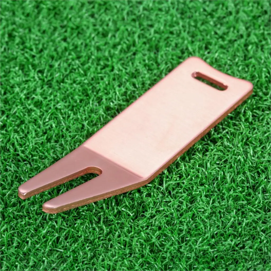 Aluminum Bent Golf Divot Repair Tool Fork Prongs For Putting Green Pitch Lawn Maintenance/Groove Clean/Mark Ball Training Aids 6