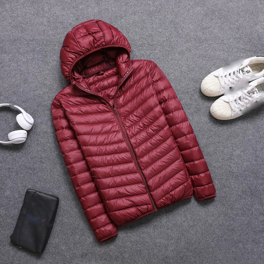 Men Winter Jacket New Ultra Light Duck Down Parkas Slim Men Puffer Jacket Portable Windproof Down Coat Chaqueta