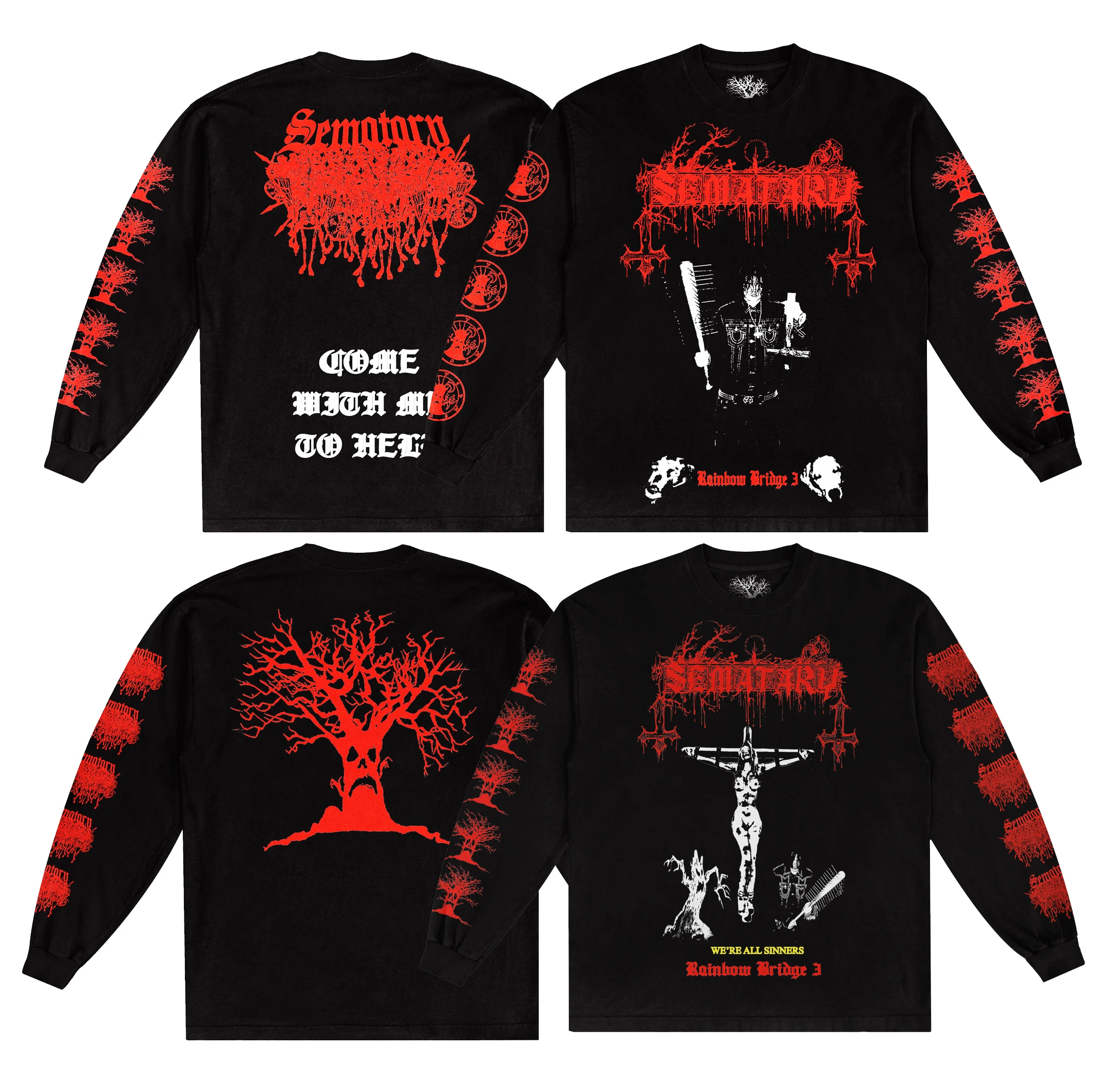 Y2K Gothic Long Sleeve Haunted Series Washing Dark Style Trendy