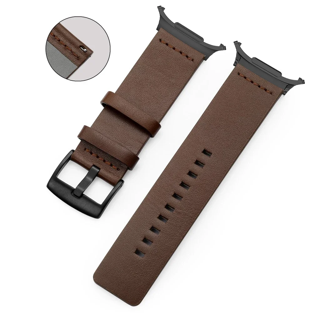 Premium Leather Strap for Business - No Gaps Design, 47mm Wristband Bracelet