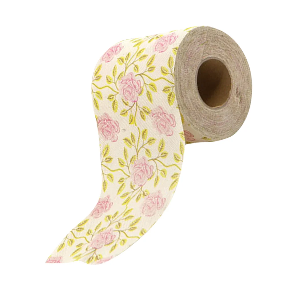 Floral Printed Bamboo Pulp Paper Creative Toilet Tissue Rolls Decorative Bath Tissues Soft Bathroom Supplies Sanitary Paper