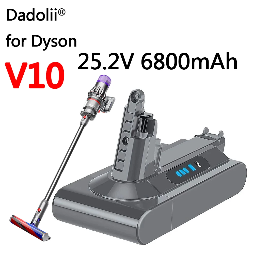 

New 25.2V Battery 6800mAh Replacement Battery for Dyson V10 Absolute Cord-Free Vacuum Handheld Vacuum Cleaner Dyson V10 Battery