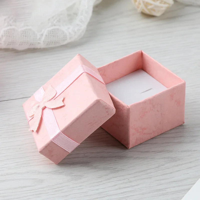 12pcs 종이 상자 보석 포장 상자 멀티 컬러 귀걸이 반지 상자 보석 선물 홀더 4*4*3CM 도매