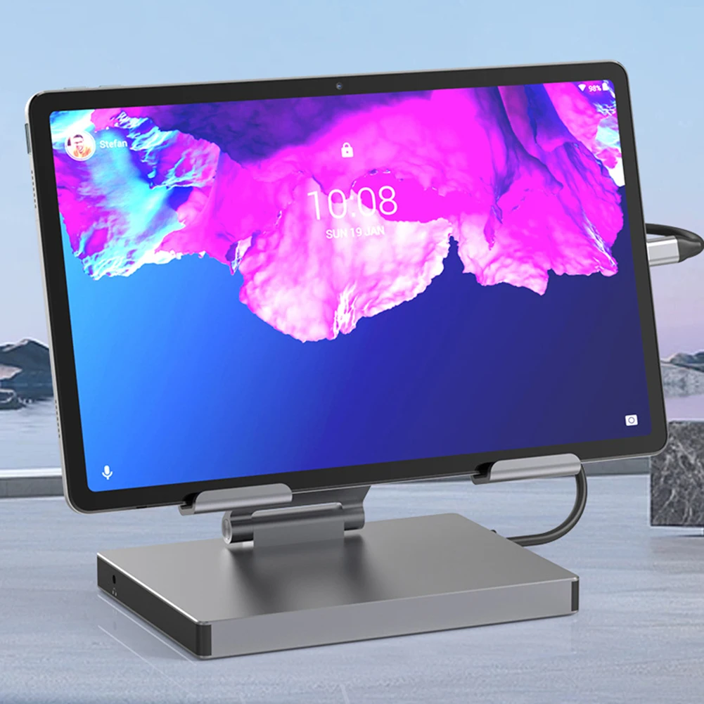C 타입 도킹 스테이션, 알루미늄 합금 모바일 브래킷 허브, PD USB3.0 스탠드, 5Gbps SD TF 슬롯, 기가비트 이더넷