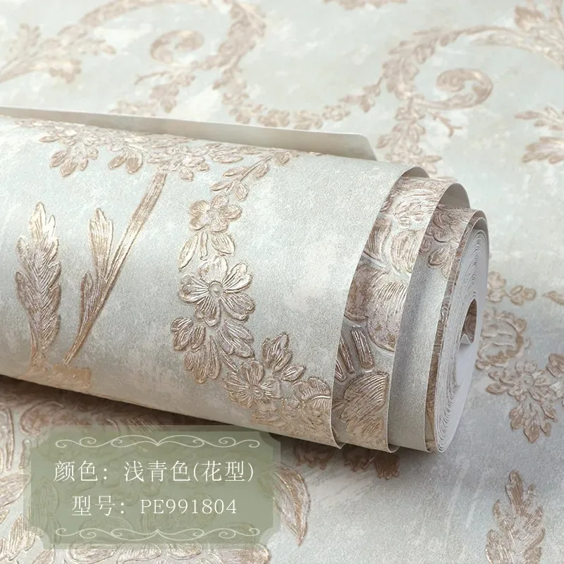 Damasco Non-woven Wallpaper Tecido Vertical Stripes Wallpaper Precision Pressionado Parede Quarto e Sala de Estar Sofá Fundo