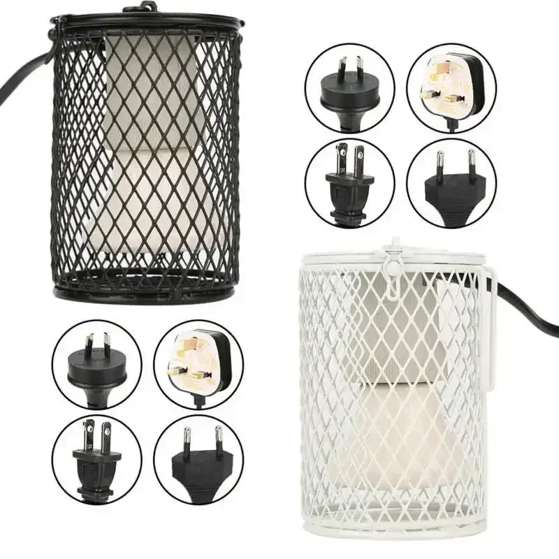 Reptile Heating Lamp Guard Lizard Turtle Lampshade Shell Heater Bulb Mesh Cover Anti-scald Bulb Ceramic Light Protector