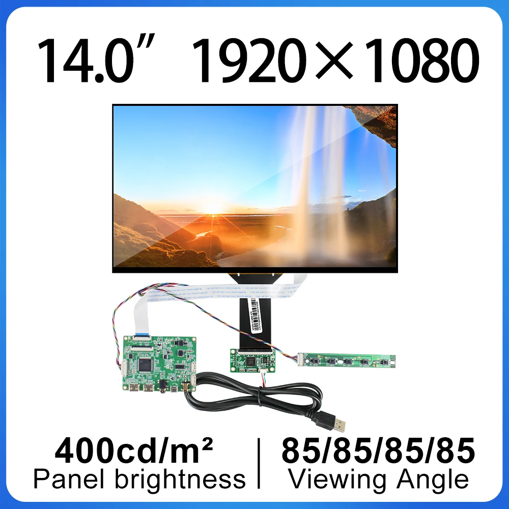 

14 inch 1920*1080 TN screen ultra-thin laptop screen touch with HMDI driver board IPS lcd panel
