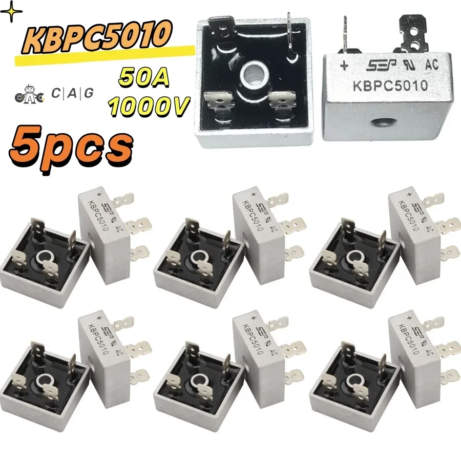 KBPC5010 Diode Bridge 50A 1000V Diode Bridges Rectifier KBPC 5010 Power Rectifier Electronic Componentes 5pcs/lot diode bridge rectifier electrical rectifier diodes rectifier diodes