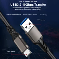 Hannord USB3.2 10 Гбит/с Кабель USB A — Type-C 3.2 Передача данных USB C SSD Кабель для жесткого диска 3A 60 Вт Кабель для быстрой зарядки 3.0 — изображение 3