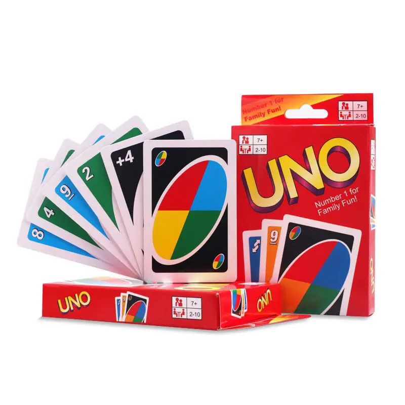 UNO-Jogos de Tabuleiro Infantil, Mesa de Cartas, Letras Clássicas