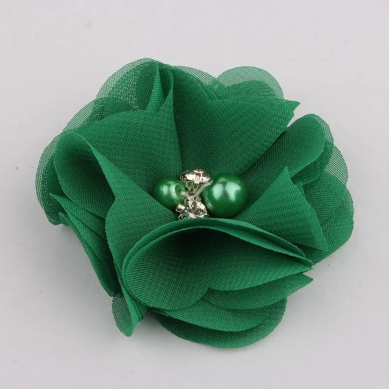10PCS 2 "35 Farben Mini Chiffon Stoff Blume Für Hochzeit Einladung Künstliche Blumen Für Kleid Dekoration – Detail 29