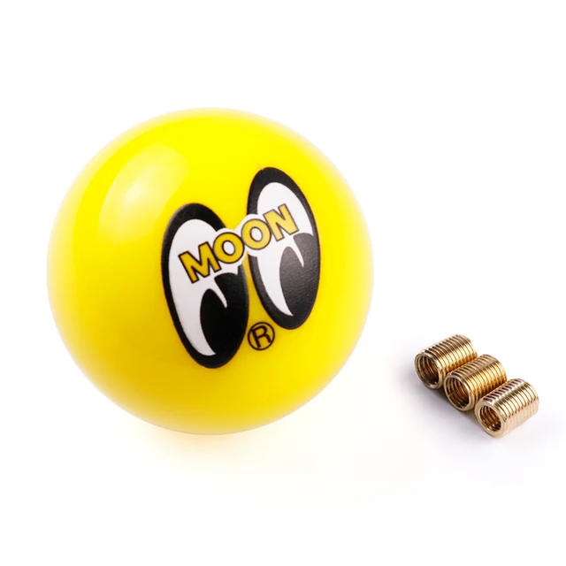 イエロー/ブラックスマイルシフトノブ&オートマチックシビック用アダプター/オートマチックシフタ MOON Racing ラウンドボール スマイルフェイス JDM カーギアスティック シフトノブ シフターレバーヘッド - AliExpress