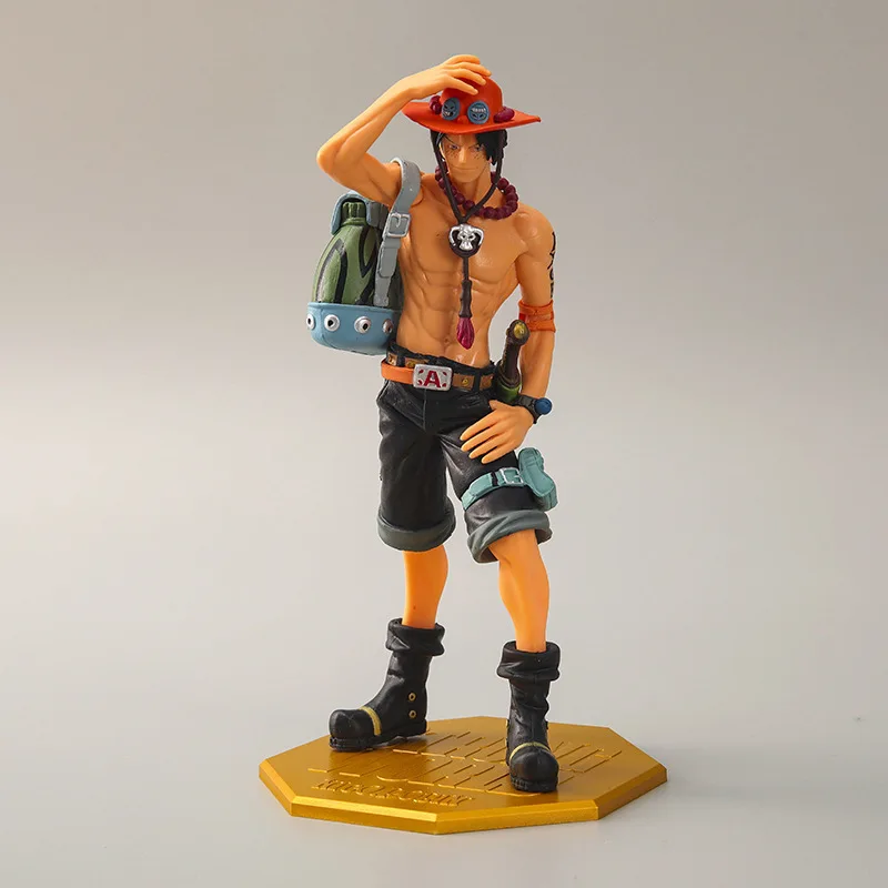 

23cm One Piece Anime Figure Backpack Portgas D Ace 10th Anniversary Model Action Figure Collection Model Doll Ornaments Toy Gift