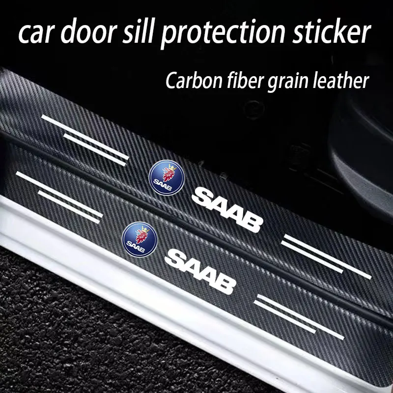 Davanzale Della Portiera Dell'Auto Adesivi In Fibra Di Carbonio Accessori Antigraffio Per Saab Scania 95 93 9000 600 99 9-X 97X Turbo X Monster 92X Gt