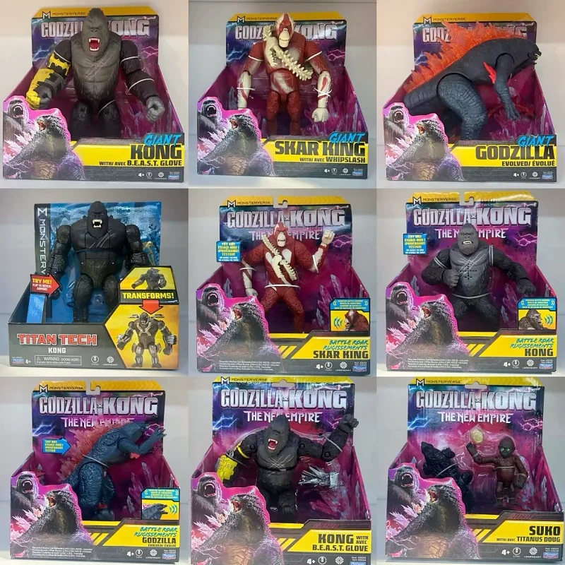 2024 Playmate Godzilla Wars King Kong 2 Mini Collection Stone Musume Lizard Gorilla Little Monkey Toy Modello Da Collezione Regalo
