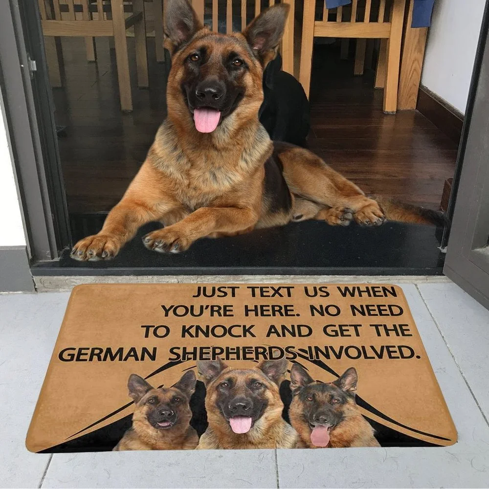 To Knock German Shepherd Welcome Mat No Need To Knock