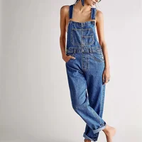 Fashionable Loose Women's Denim Overalls Long Pants Casual Independent Station Cross-Border 2025 Stylish Bottom Wear