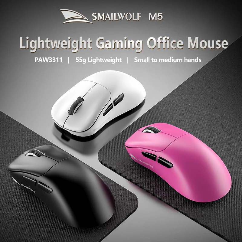 SMAILWOLF M5 Bluetooth Wireless Lightweight Gaming Mouse with Magnetic Charging