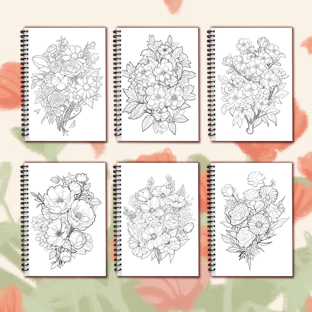 Women's Spiral Colouring Book - 30 Sheets 11.3x 8.3 inch, Stress Relief Colouring Book, Birthday Gift, Holiday Party Gift 5