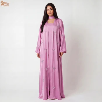 Zahraa 2026 Eid New Abaya Dubai Luxury Women Abaya Nida Diamond Bow 2PC Abaya Set Elegant Modest Abaya Women Muslim Dress 1