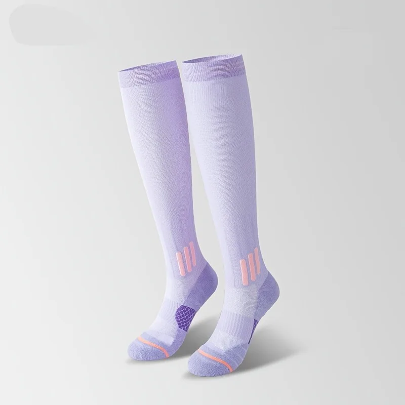 Calcetines deportivos de compresión de caña alta para mujer, 1/6 pares, que absorben la humedad, a prueba de olores, antibacterianos, para Fitness, correr, Yoga, para todas las estaciones