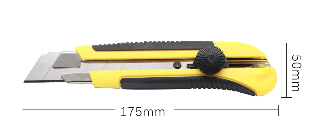 TOVIA 25mm Universalmesser SK5 Edelstahlklinge Einziehbares Messer Kartonschneider Abbrechbares Taschenmesser zum Schneiden von Seil und Papier – Detail 1