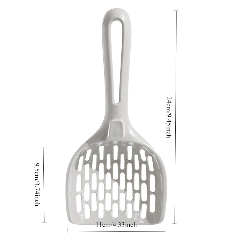1/2/3pcs Durable Cat Litter Scoop Low Price Strong Plastic Grid Kitty Sand Shovel For Cleaning Pet Litter Box Multi Pack Option_voghion.com