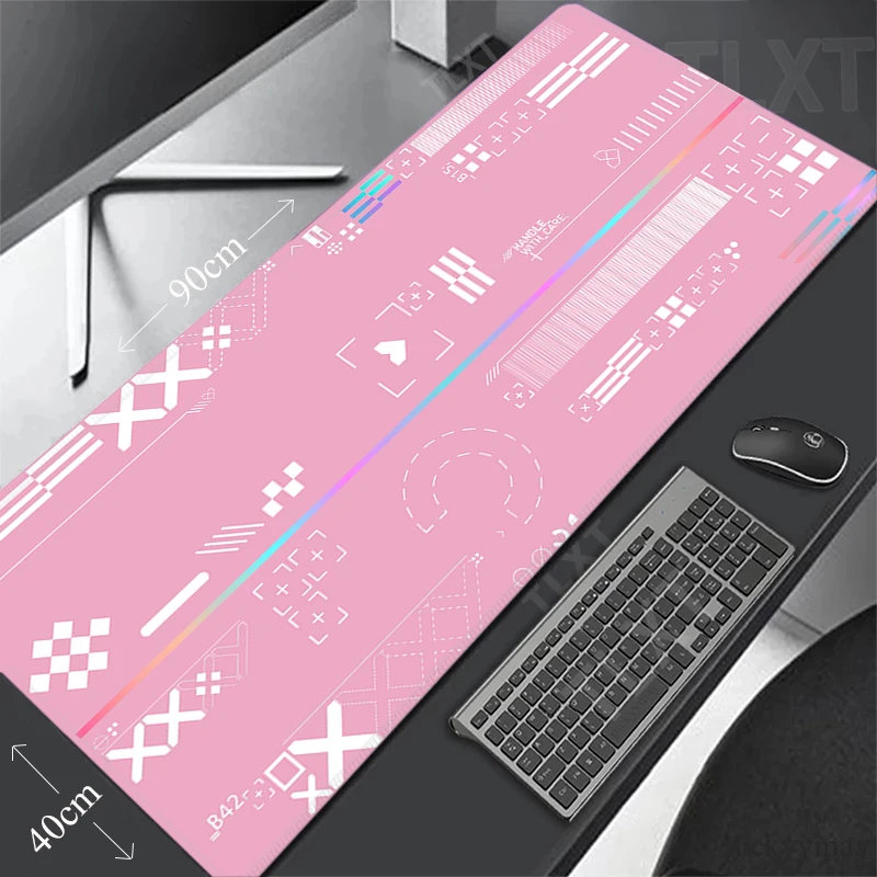 大きなプリントのゲーミングマウスパッド,デスク用,オフィス用,ピンク