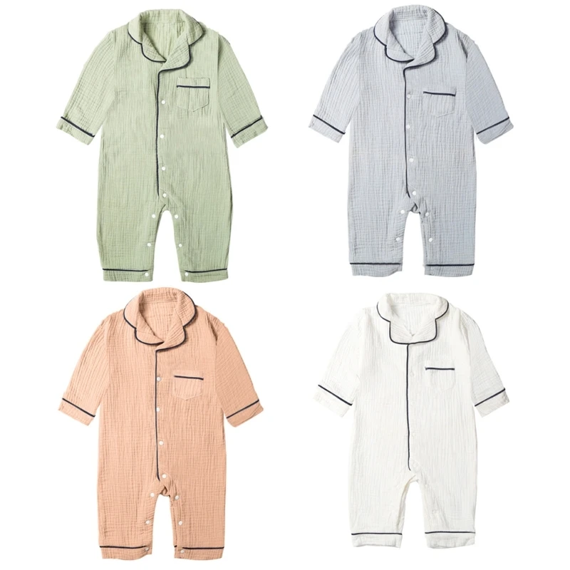 Baby Boys or Girls Pajamas Cotton Long Sleeve Newborn Romper Jumpsuits Sleep & Play Newborn Shower Present 4 Sizes