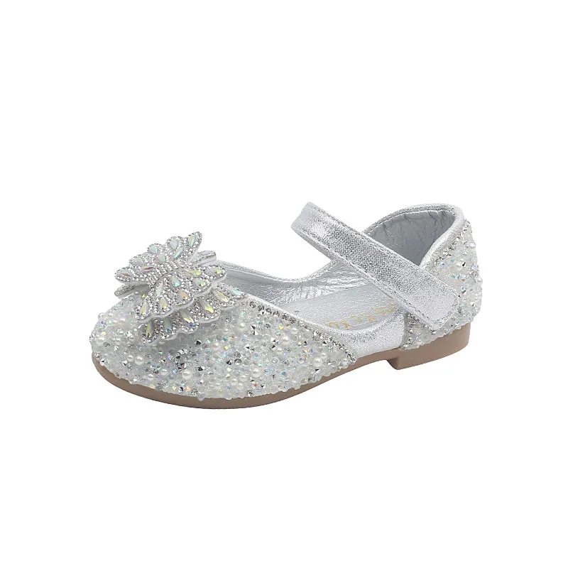 Little Girls Leather Flats Princess Dress Shoes Size 21-36 leather shoes girls flats girls shoes