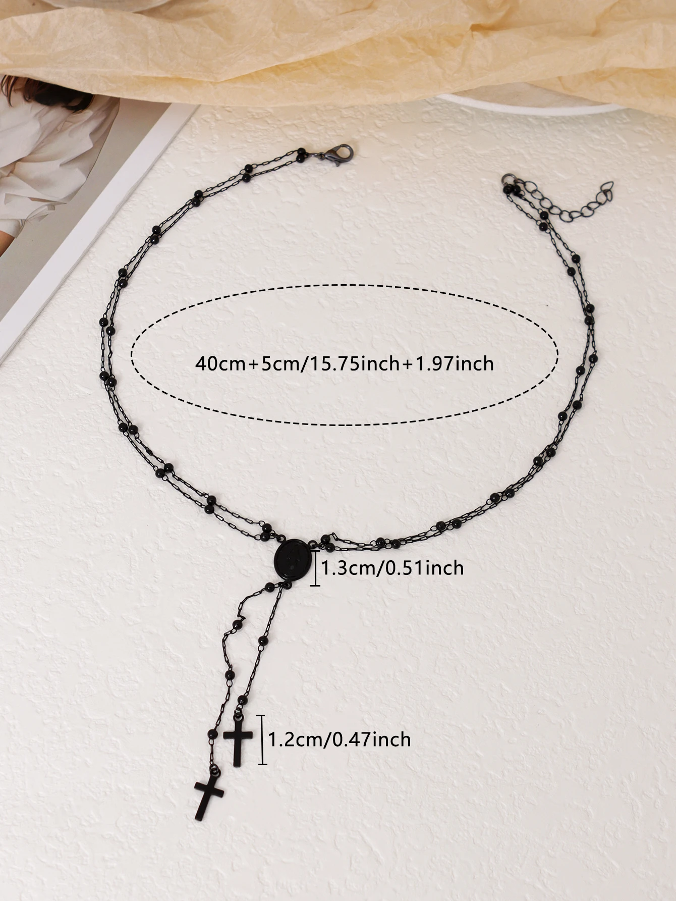 Virgin Pendant Cross Electroplated Copper Necklace for Women
