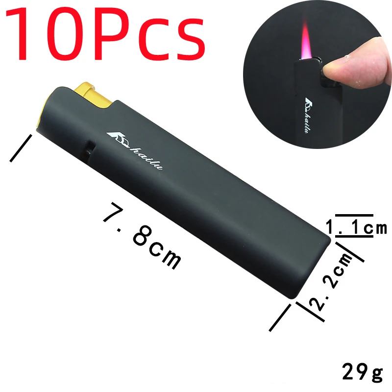 10pcs Torch Lighter Windproof Jet Butane Cigarette Cigar Lighters Red