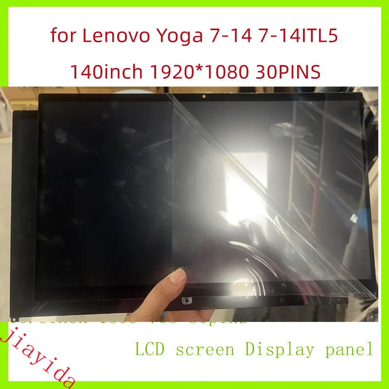 140인치 노트북 디스플레이 화면 FHD 터치 스크린 어셈블리 5D10S39740 5D10S39670 레노버 요가 7-14ITL5 요가 7-14ITL5 LCD용
