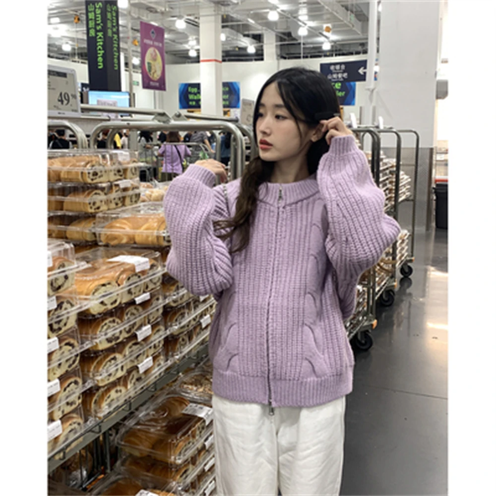 

2023 New Autumn and Winter Women's Sweetness and Pure Desire to Wear with Temperament Loose Sweater Cardigan Coat