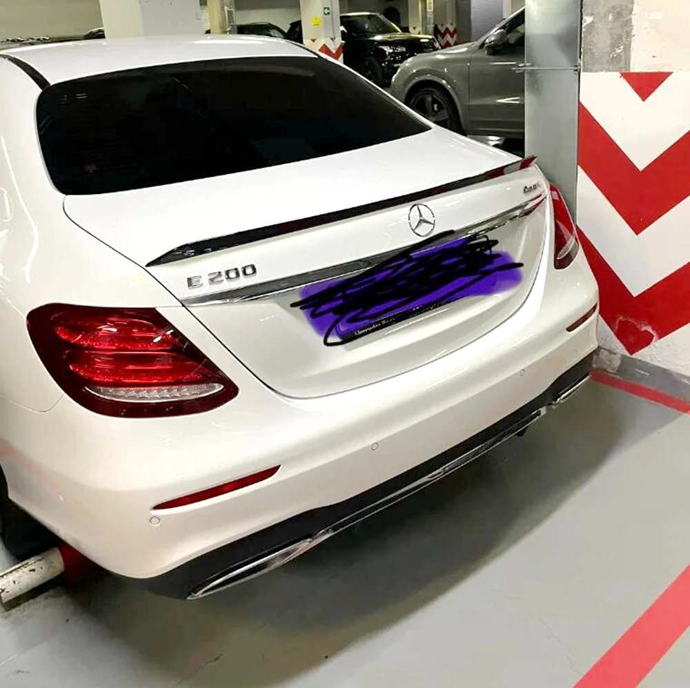 Hinten Stamm Spoiler Für Mercedes Benz E-Class W213 E260 E300 E63S 2016  2017 2018 2019 2021,Carbon Fiber/ABS Hinten Stamm Deckel Auto Spoiler  Flügel Styling Zubehör : : Auto & Motorrad