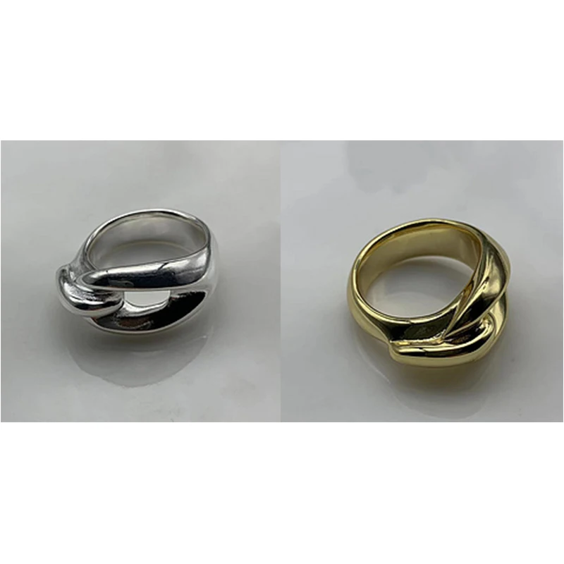 Moda Europea E Americana Originale Galvanica 925 Argento 14K Oro Squisito Design Anello Festival Gioielli Regali