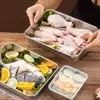 Stainless Steel Square Plate Rectangular Large Kitchen Storage Plate with Lid Multifunction Commercial Dish Tray 5