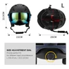 Integrated Ski Helmet Men and Women Snowboard Helmet with Removable Visor Goggles 6
