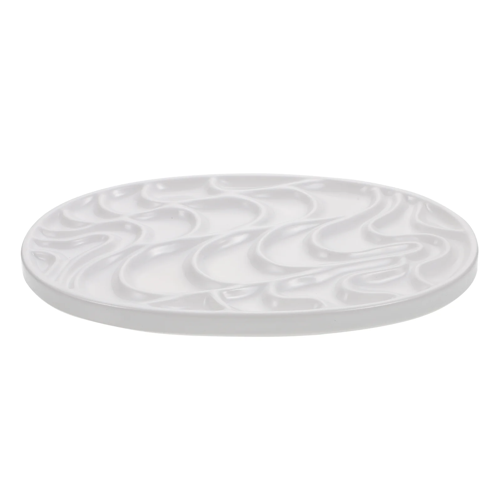 

Wave Palette Painting Board Tray Washable Imitation Ceramic Pallet Multi Holes Porcelain Color Mixer Plate Child