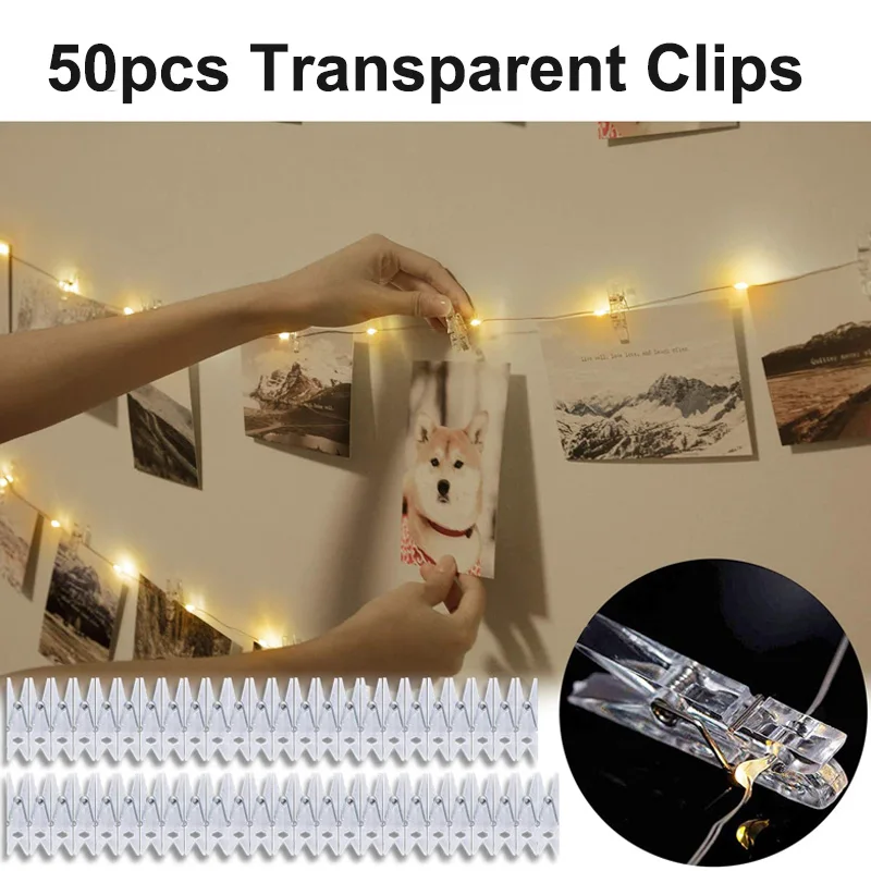 Photo Clips Clothes Pegs 50Pcs For Photo Paper Craft Party Home Decoration