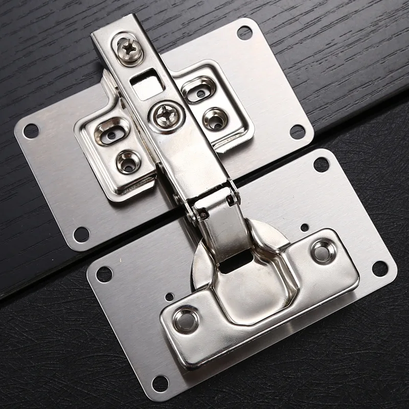 Cabinet Stainless Steel Hinge Fixing Plate 2 Piece Wardrobe Door Side Panel Hinge Repair