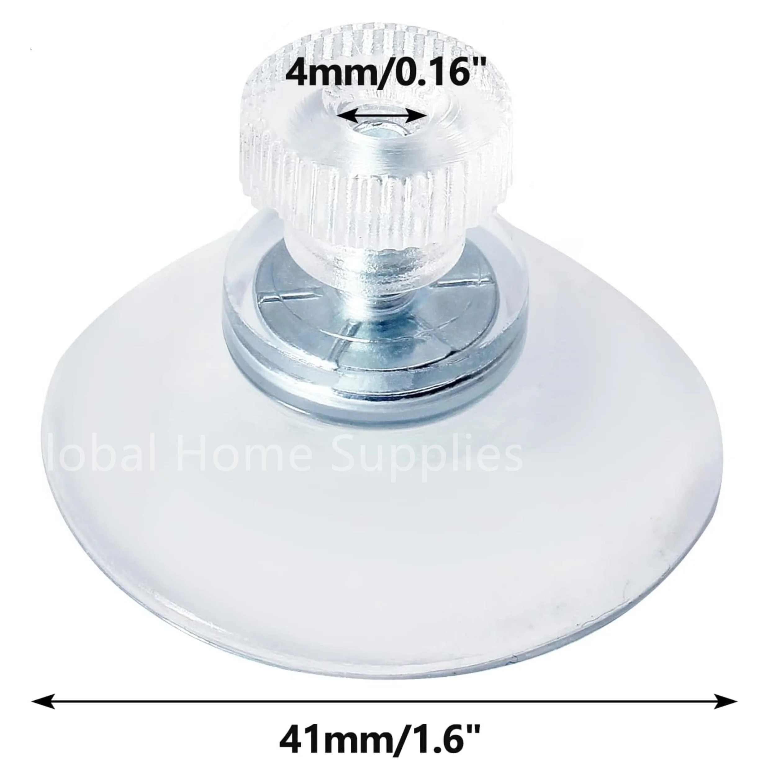 Clear Mushroom Head Suction Cups with Strong Vacuum Grip - Multi-Pack