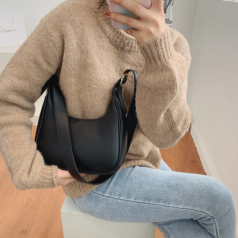 

Pu Leather Solid Color Handbags Fashion Shoulder Bags for Women Crossbody Bags