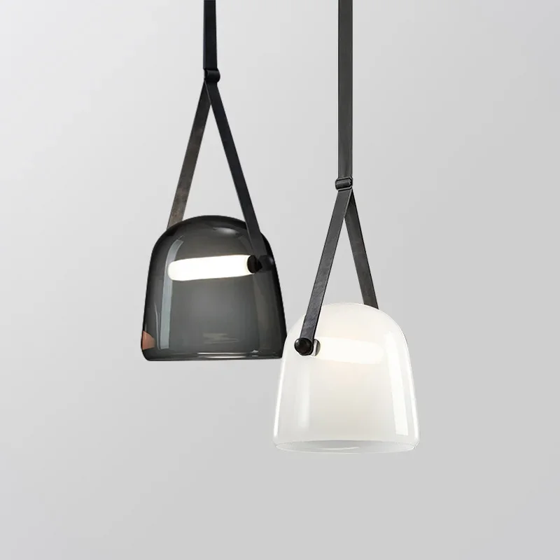 Nordic Glass Chandeliers, Living Room Led Belt Chandeliers, Bedroom Kitchen Lamps, Hanging Lamps, Home Decoration