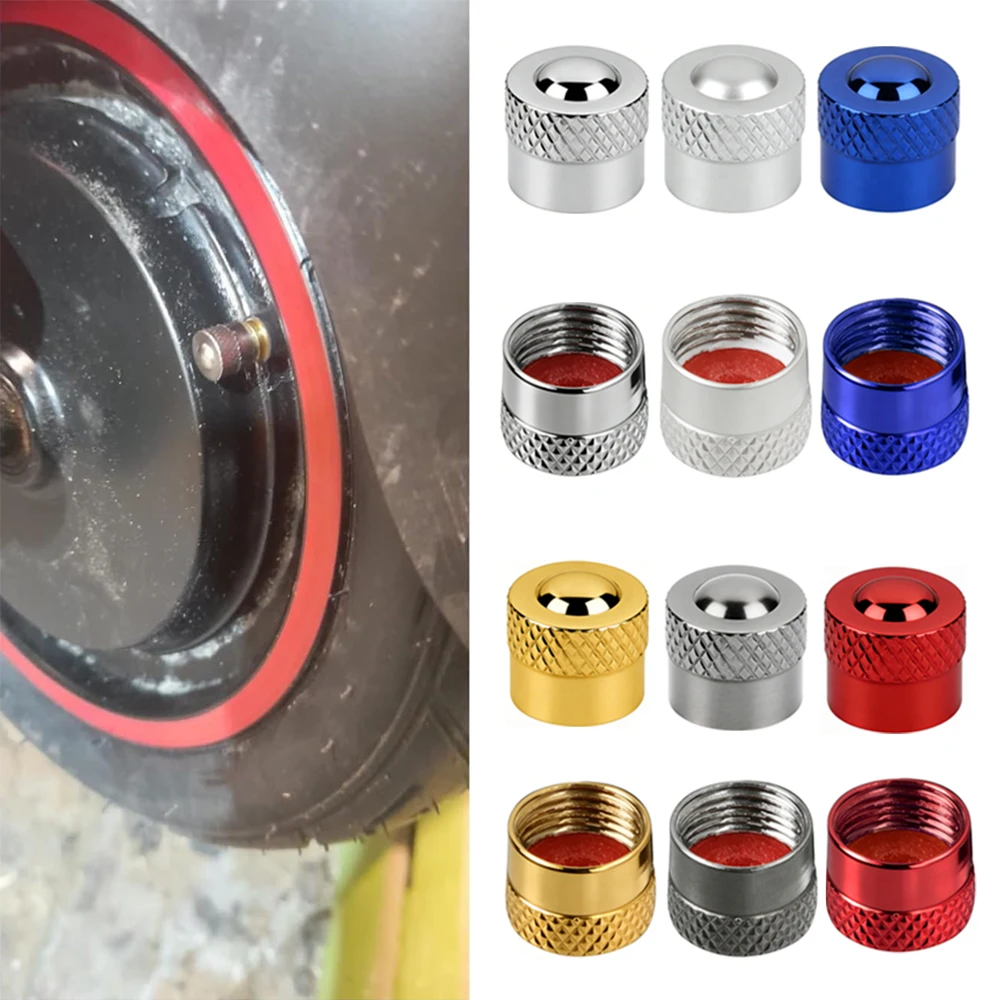 4개의 범용 휠 타이어 밸브 스템 캡(O 고무 링 포함), 자동차, SUV, 자전거용 누출 방지 공기 밸브 커버