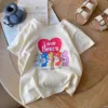 Cute Little Bear Printing T-shirt New Baby Trendy Summer Costume Boys And Girls Cartoon Tees Baby Loose Thin Short-sleeved Tops 4