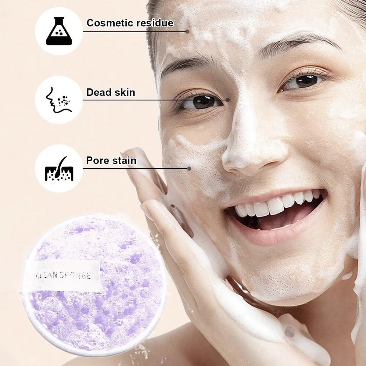 Description Picture 6 of item33pcs beauty set makeup kit large and small beauty sponges for flawless makeup application and removal of makeup full set