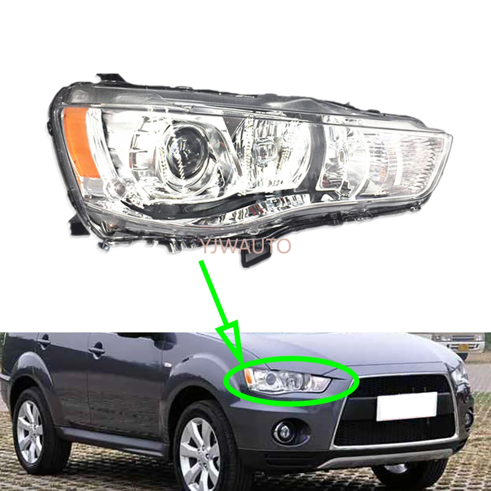 

Передние фары s для Mitsubishi Outlander 2010-2015, фары в сборе, дневные ходосветильник, автомобисветильник фары в сборе для всего автомобиля