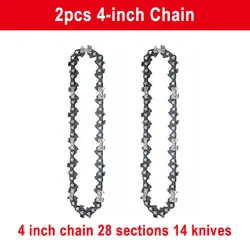 Portable Electric Mini Chainsaw Logging and Pruning Chain Accessories (2pcs 4-inch Chain)